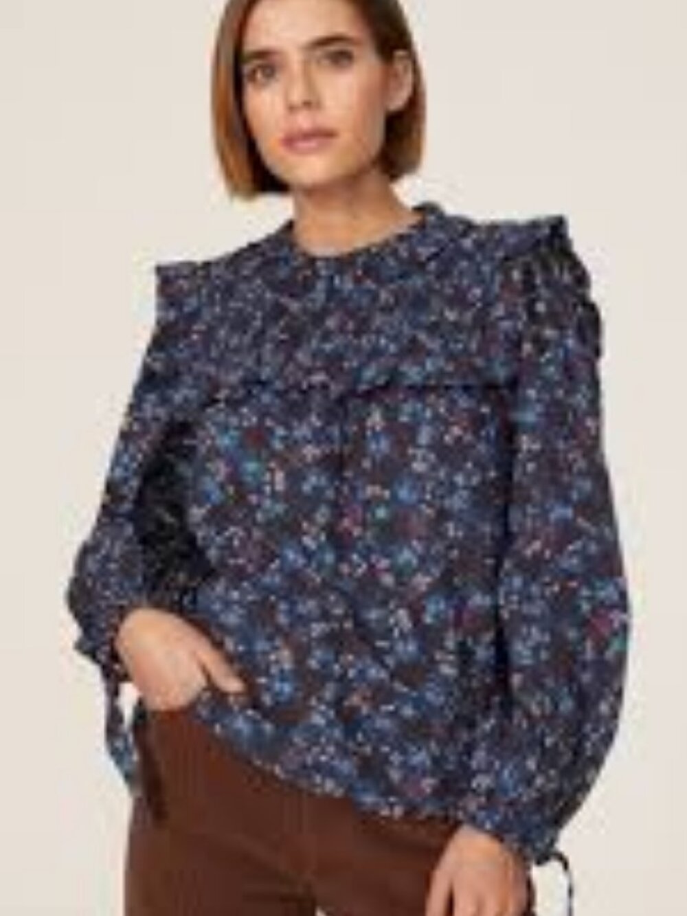 13-B1 NWOT SEA NEW YORK TILLY SMOCKED BLOUSE